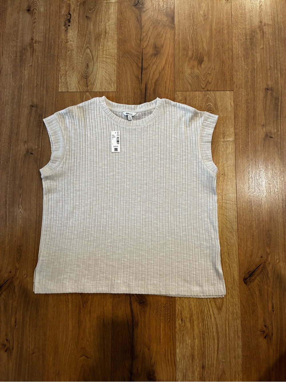 Reitmans Ribbed Sleeveless Tank Top - Cream